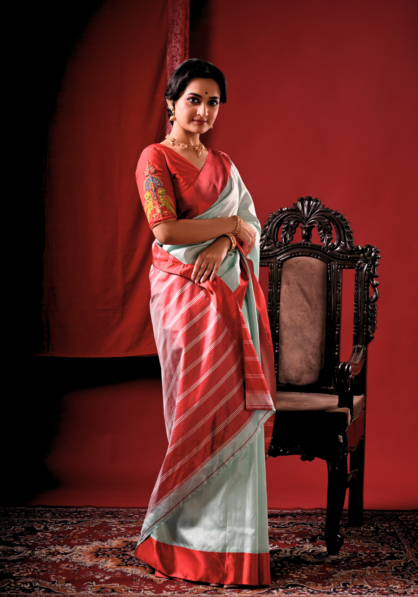 LAAL JORA TIYA BLOUSE