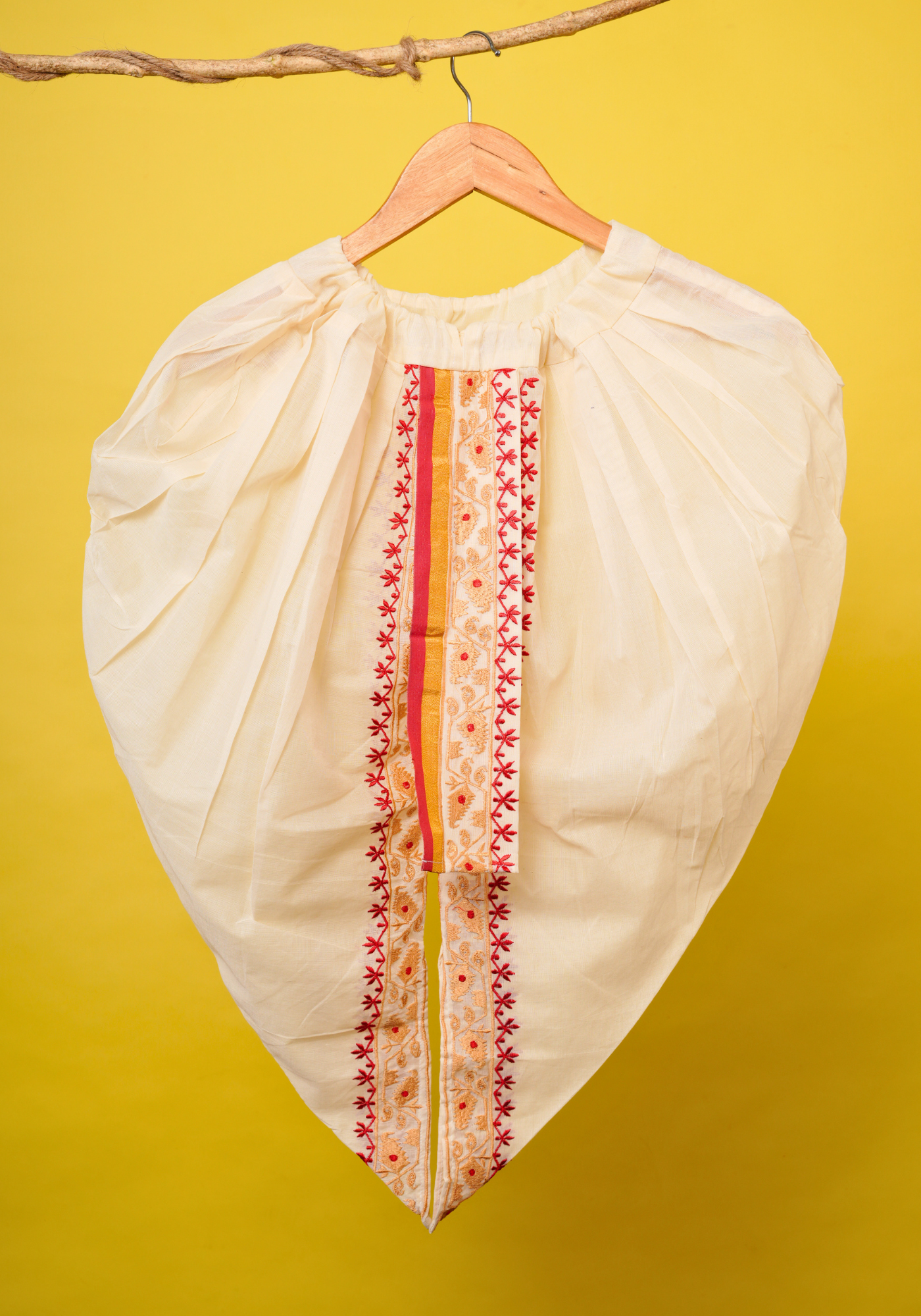 TOPOR MUKUT RED KURTA DHUTI SET