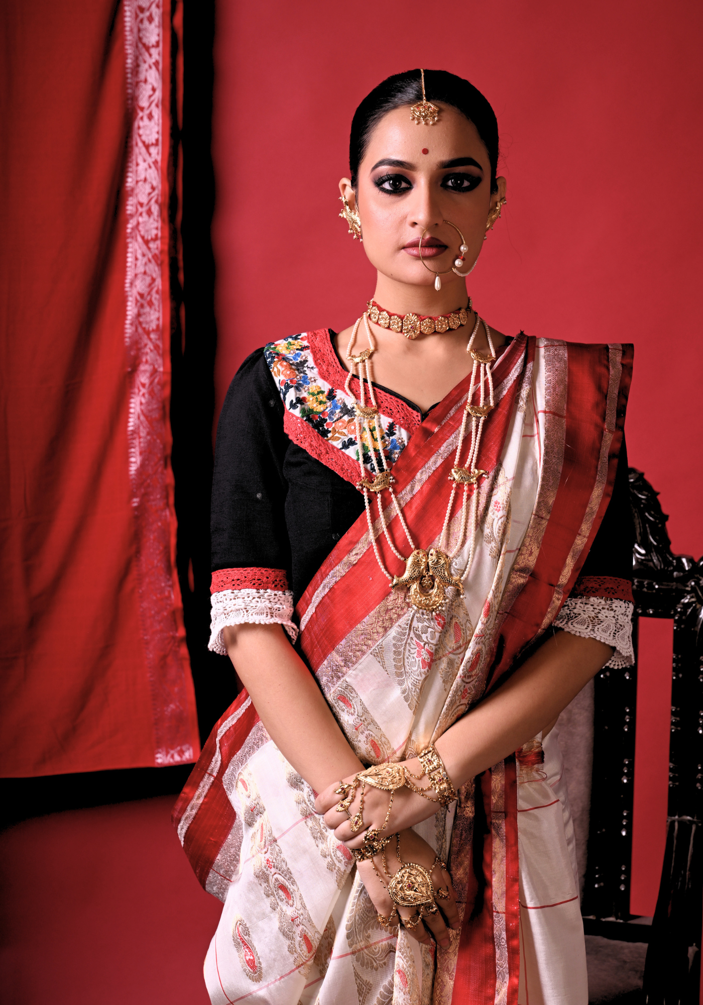 INDUBALAR PHOOLER BAGAN BLOUSE