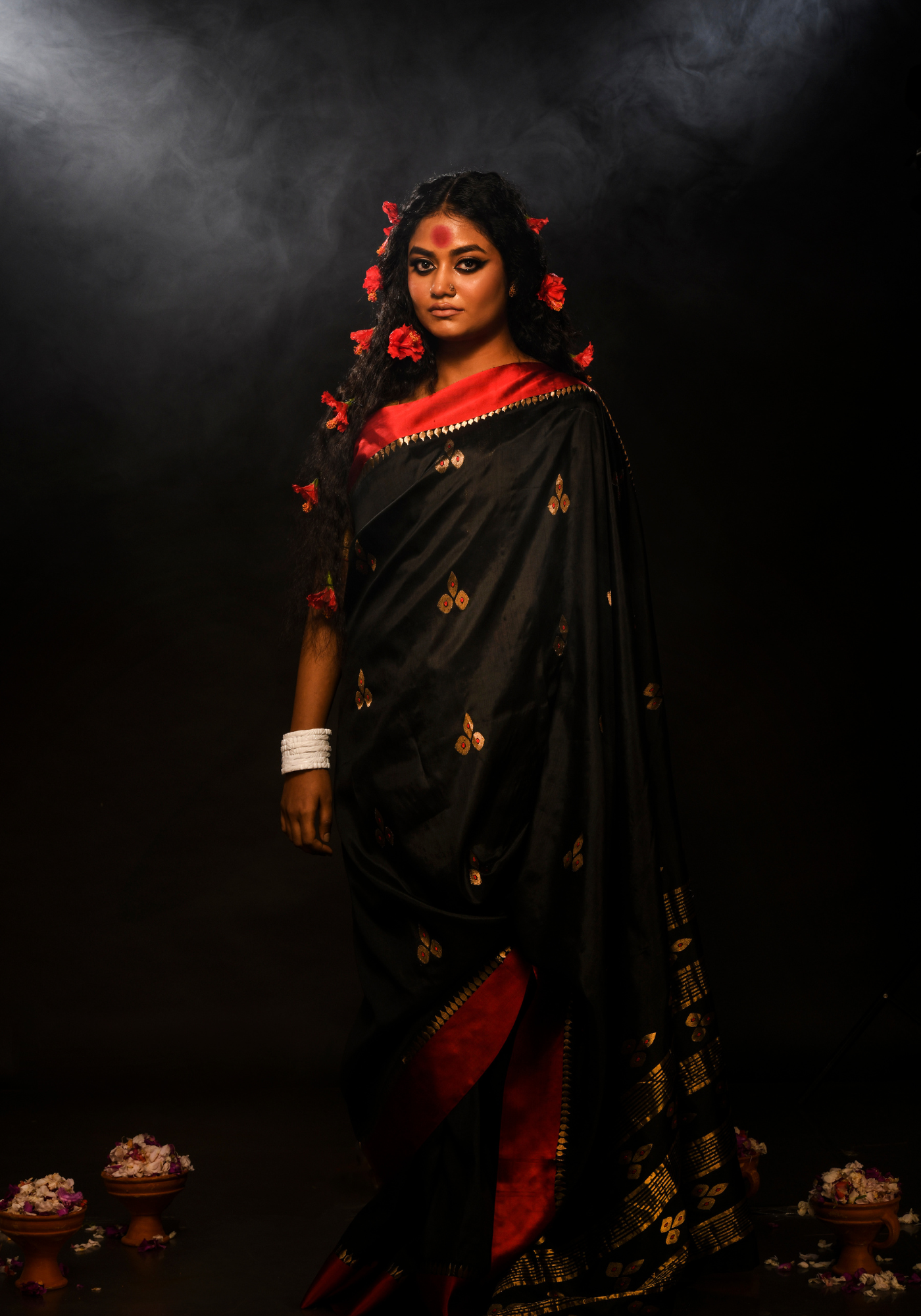 DURGA PUJOR GOROD SILK SAREE