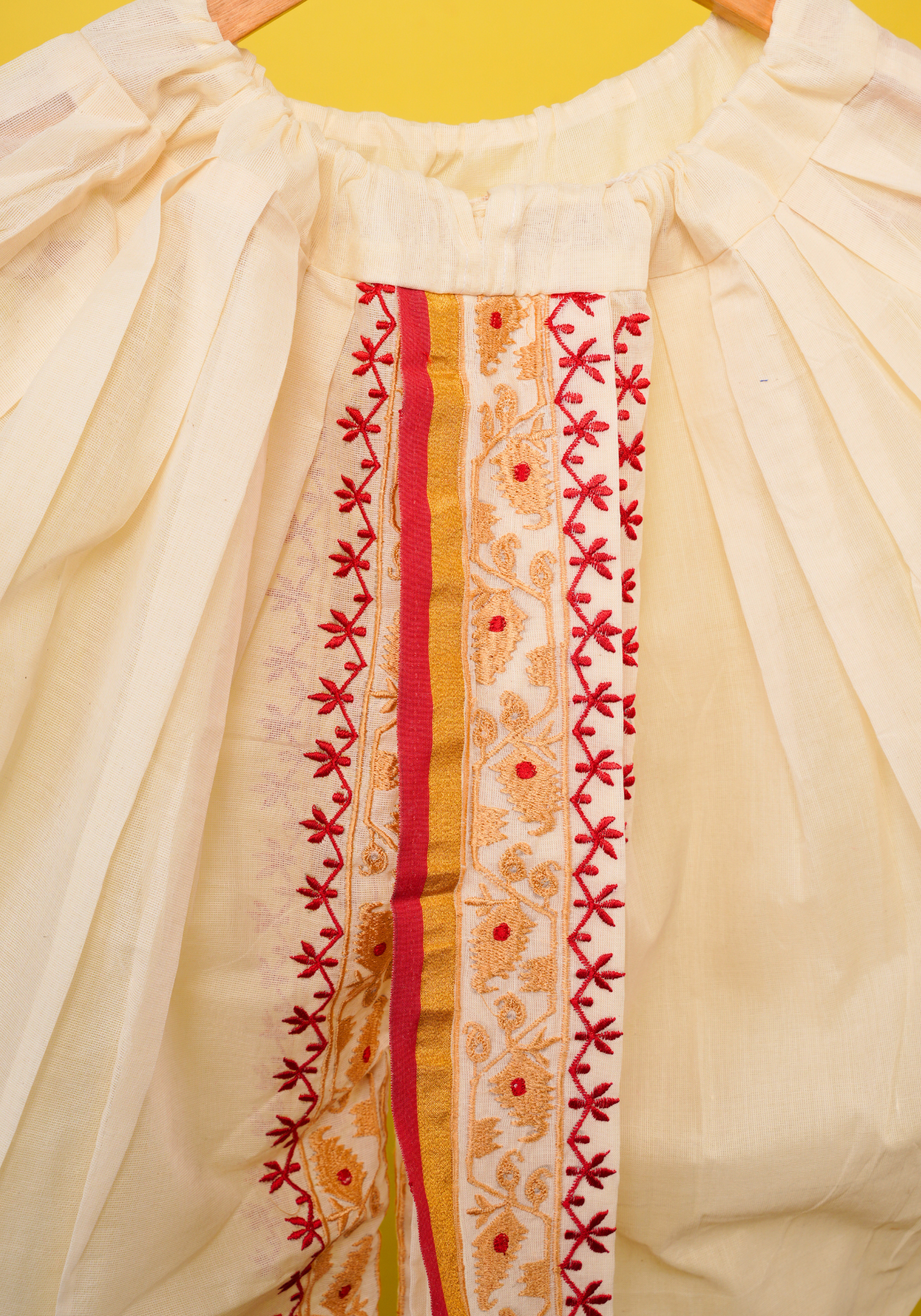 TOPOR MUKUT RED KURTA DHUTI SET