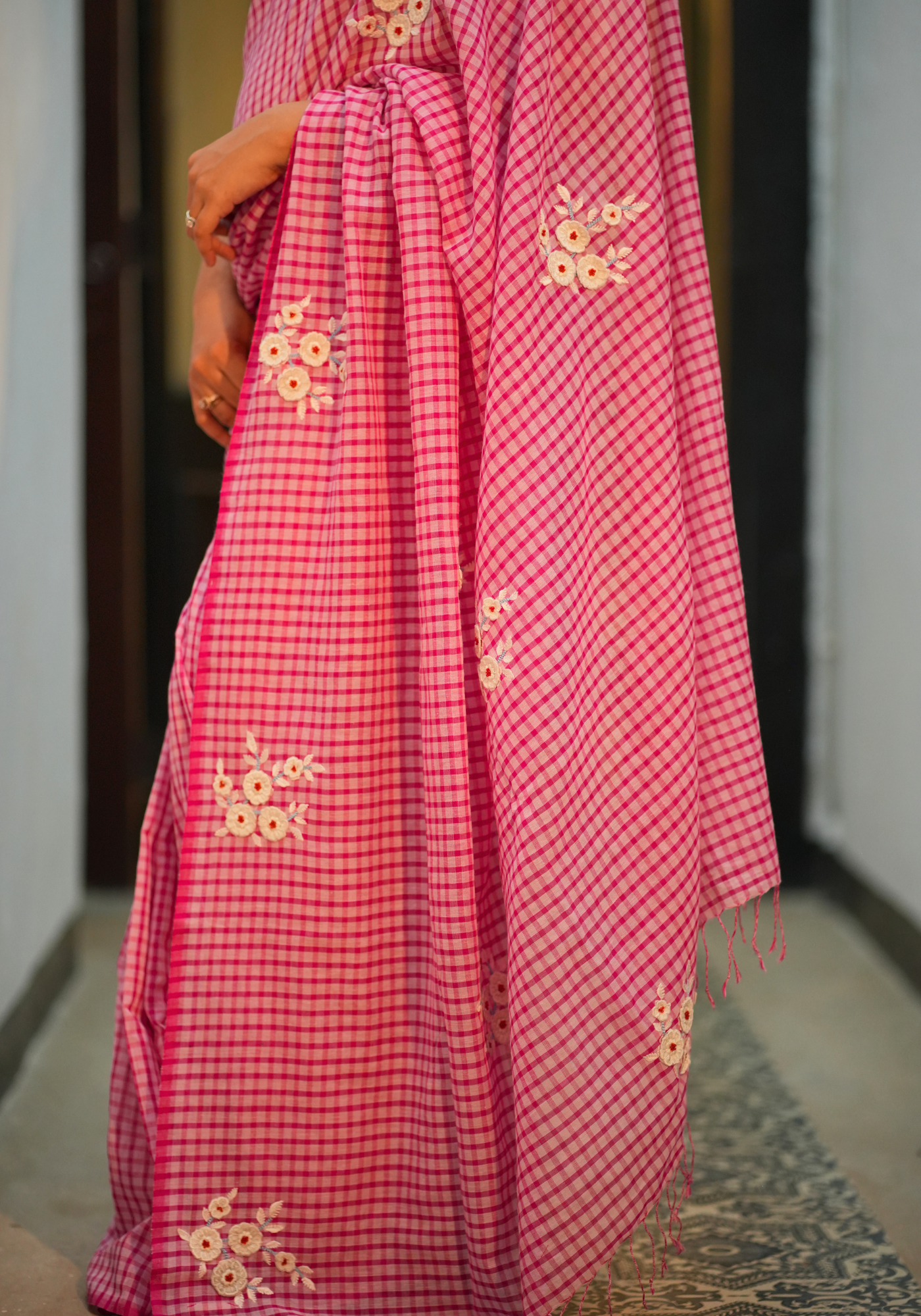 SAKURA GINGHAM SAREE