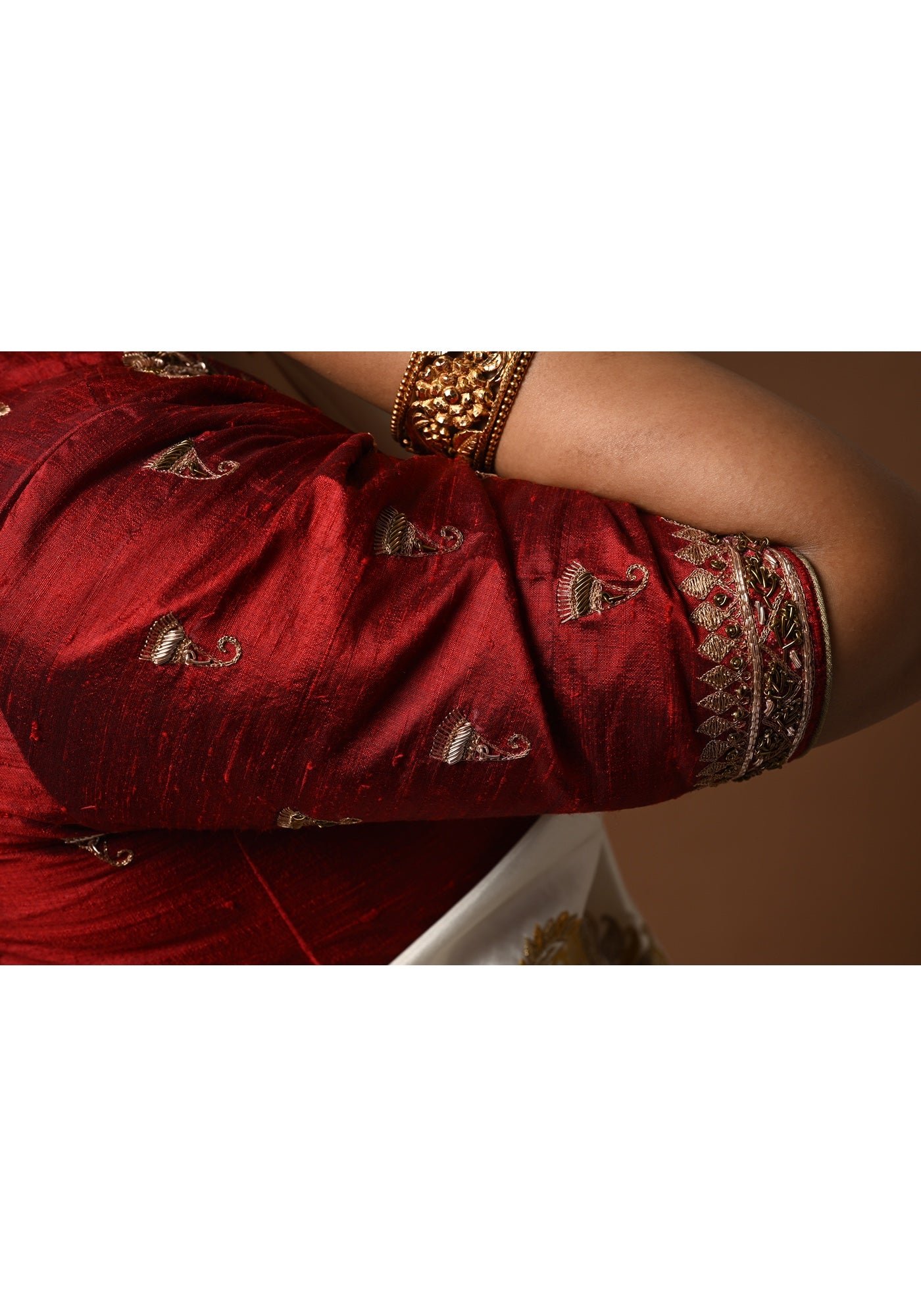 MAROON SHOULDER PAISLEY BLOUSE