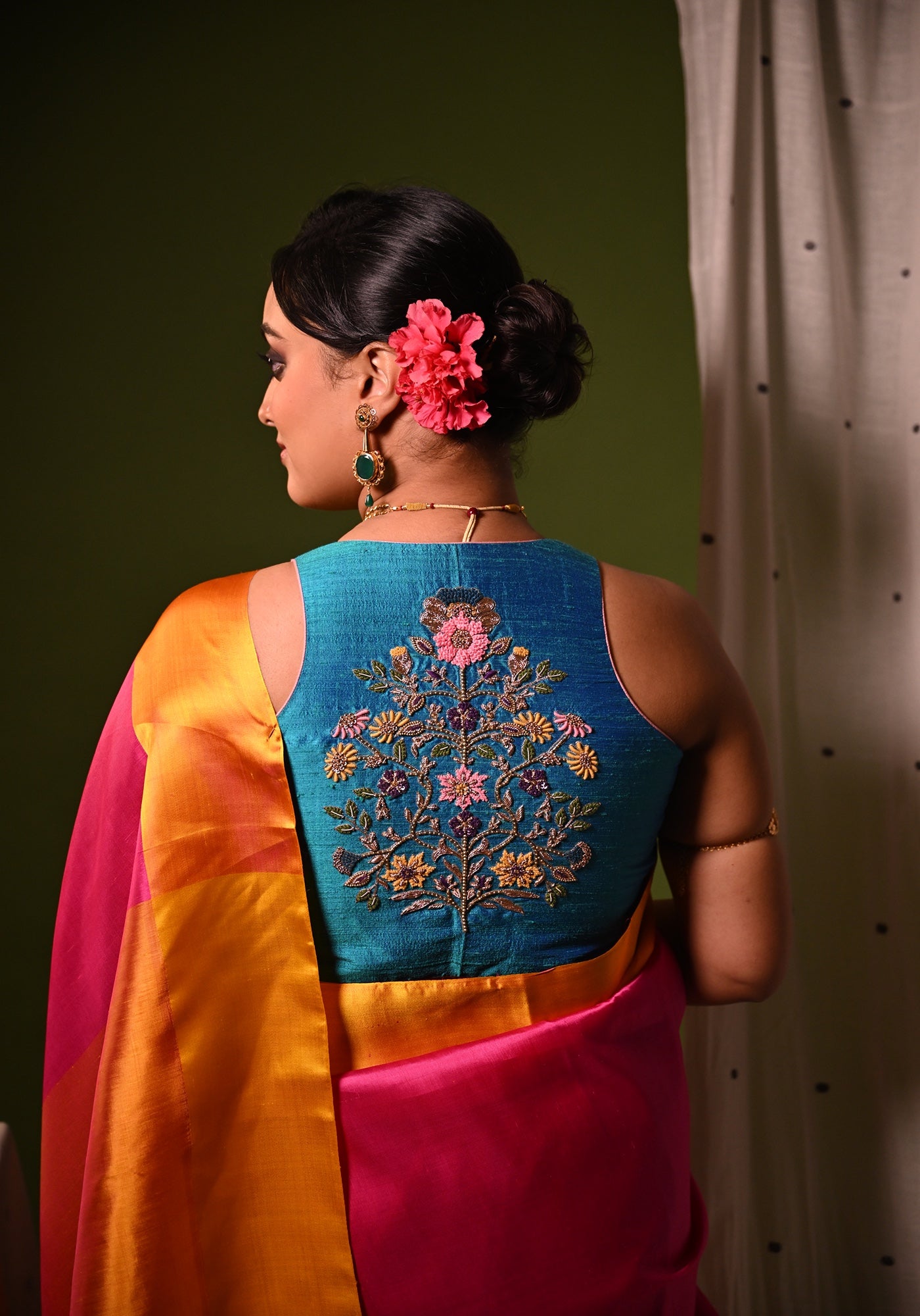 FIROZI MUGHAL TILE TREE BLOUSE