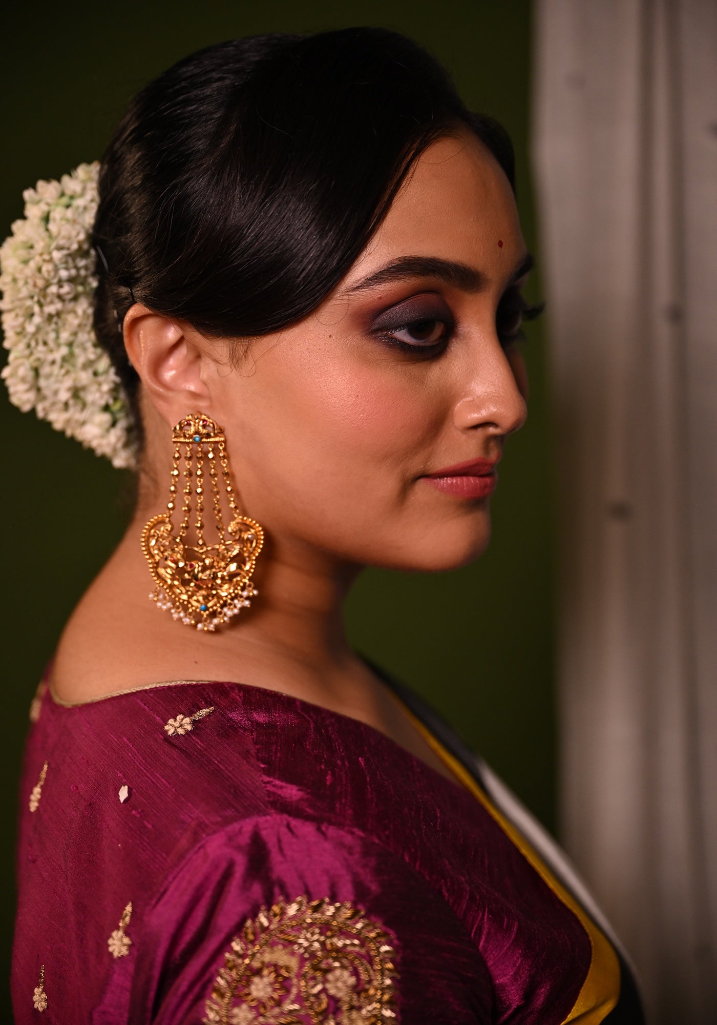 PURPLE BALUCHARI KOLKA BLOUSE