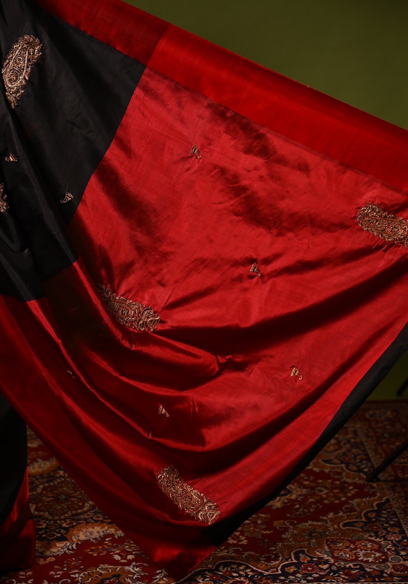 BLACK KOLKA SHANAI GOROD SAREE