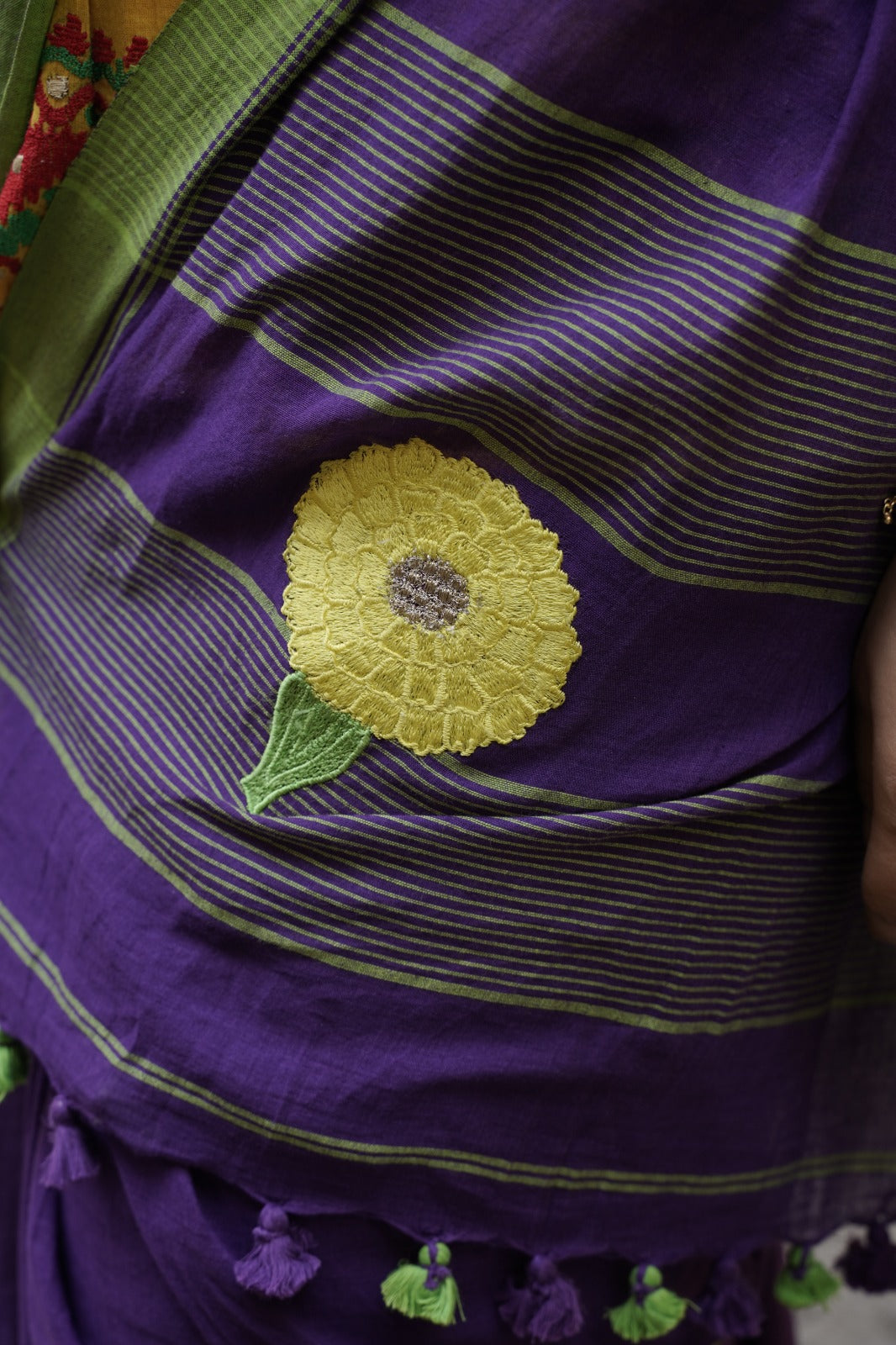 Purple Marigold Saree