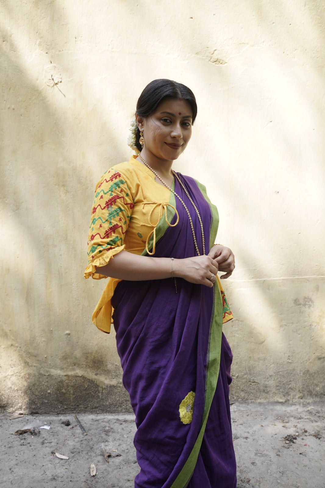 Purple Marigold Saree