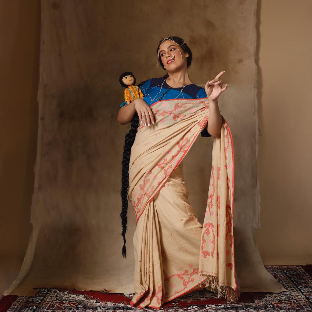 Buy Embroidery Sarees Online from Kolkata - Hand Embroidery Sarees from  Indian Artisans – Dailybuyys