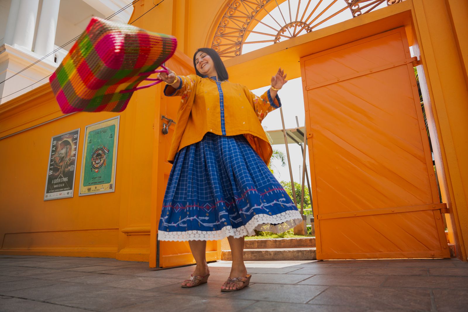 HOLIDAY MIDI JAMDANI SKIRT