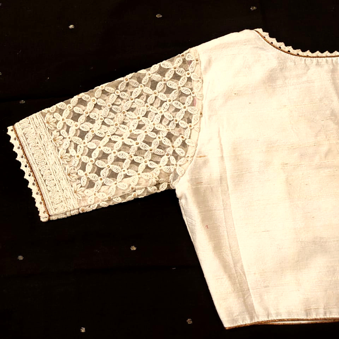 WHITE JAAL (Hand Embroidered)